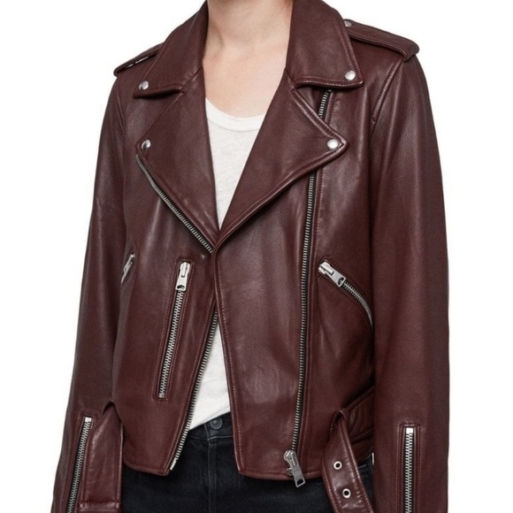All Saints Jackets & Blazers - NEW All Saints Balfern Leather Biker Jacket